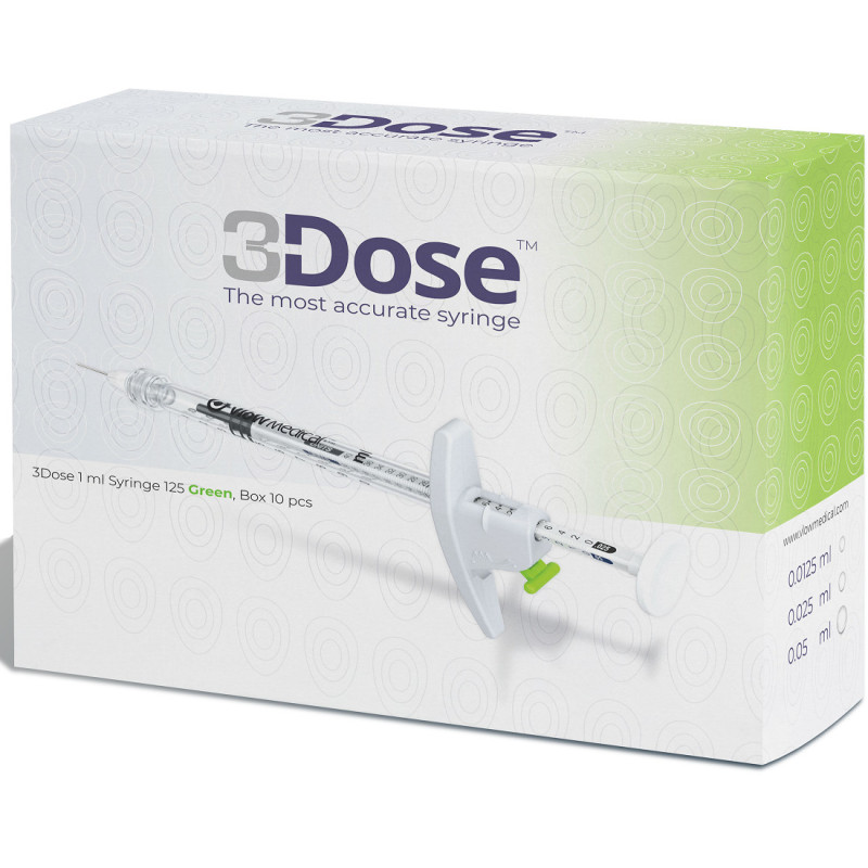 3DOSE 1ml Dose Injector GREEN 125